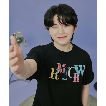 韓國Romantic Crown - [WOOZI Collection] RAINBOW LOGO TEE SHIRT_BLACK